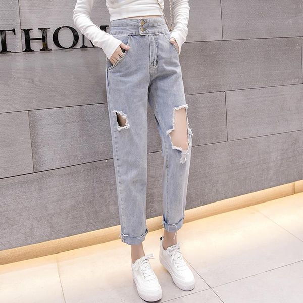 women's jeans women high waist streetwear vintage pants female korean fashion stretch casual boyfriend ripped denim trousers e342, Blue
women's jeans women high waist streetwear vintage pants female korean fashion stretch casual boyfriend ripped denim trousers e342, Blue