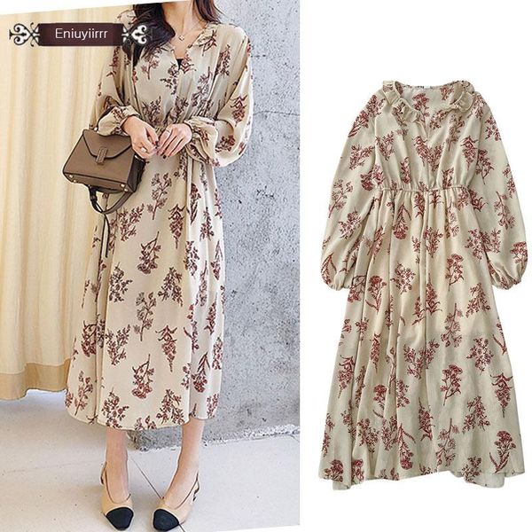 casual dresses french retro woman autumn fall long sleeve slim elastic waist cute ruffled a line floral vintage dress e7708, Black;gray
casual dresses french retro woman autumn fall long sleeve slim elastic waist cute ruffled a line floral vintage dress e7708, Black;gray