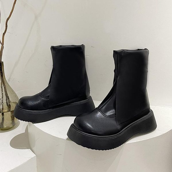 boots fashion white black booties sapatos femininos thick bottom platform ankle women autumn winter non slip short woman
boots fashion white black booties sapatos femininos thick bottom platform ankle women autumn winter non slip short woman