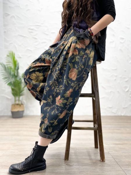 women's jeans spring 2021 ethnic print loose large size elastic waist version old pants, Blue
women's jeans spring 2021 ethnic print loose large size elastic waist version old pants, Blue