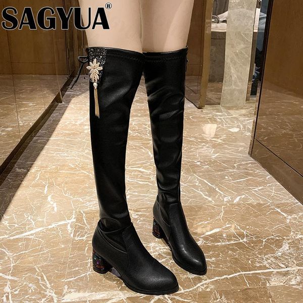 boots 2021 winter crystal fashion party pumps high heels women chunky over the knee warm goth designer motorcycle, Black
boots 2021 winter crystal fashion party pumps high heels women chunky over the knee warm goth designer motorcycle, Black