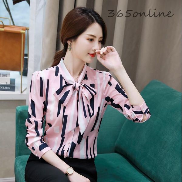 women's blouses & shirts fabric elegant striped long sleeve with bowtie for women business work wear blouse ol styles, White
women's blouses & shirts fabric elegant striped long sleeve with bowtie for women business work wear blouse ol styles, White