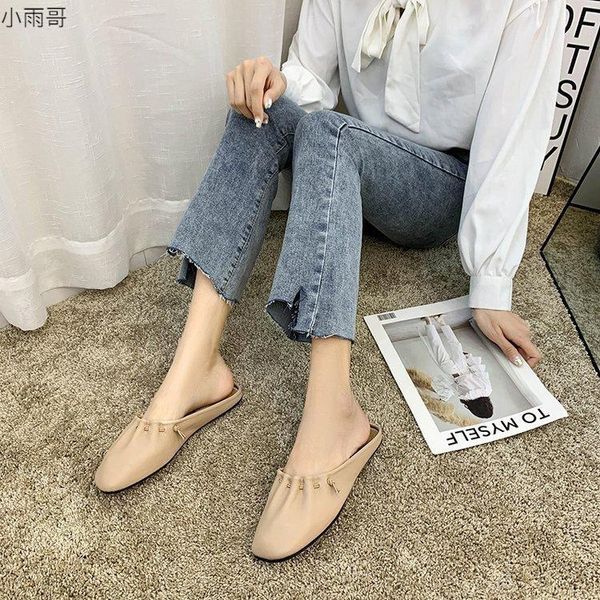 semi-trailer women's shoes summer lazy style elastic drawstring set toe soft leather flat trend slippers, Black
semi-trailer women's shoes summer lazy style elastic drawstring set toe soft leather flat trend slippers, Black