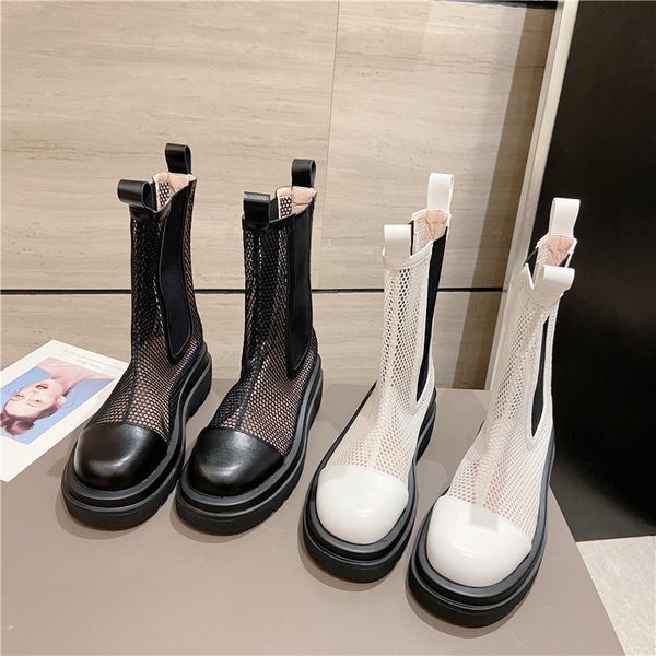 mesh cool women's spring and summer new hollow out thick bottom chimney boots breathable mesh medium tube thin muffin martin, Black
mesh cool women's spring and summer new hollow out thick bottom chimney boots breathable mesh medium tube thin muffin martin, Black