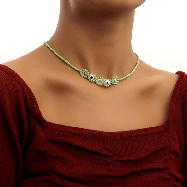chokers collar statement necklaces for women 2021 bohemian jewelry rresin choker beaded necklacce letter smile lady accessories, Golden;silver
chokers collar statement necklaces for women 2021 bohemian jewelry rresin choker beaded necklacce letter smile lady accessories, Golden;silver