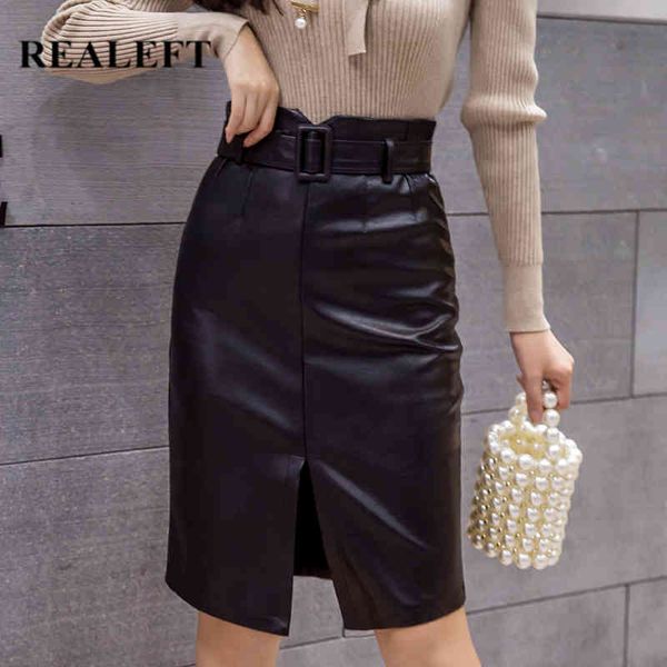 autumn winter black pu leather midi wrap skirts with belt high waist front split vintage sheath pencil skirt 210428
autumn winter black pu leather midi wrap skirts with belt high waist front split vintage sheath pencil skirt 210428