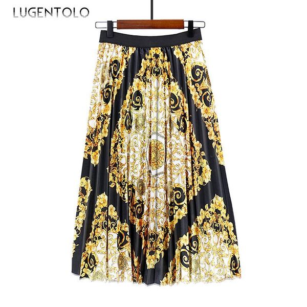 skirts lugentolo women print summer loose fashion pleated street casual polyester lady elegant midi, Black
skirts lugentolo women print summer loose fashion pleated street casual polyester lady elegant midi, Black