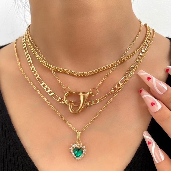pendant necklaces flatfoosie 2021 gold color metal heart choker for women fashion multi layer crystal necklace jewelry, Silver
pendant necklaces flatfoosie 2021 gold color metal heart choker for women fashion multi layer crystal necklace jewelry, Silver