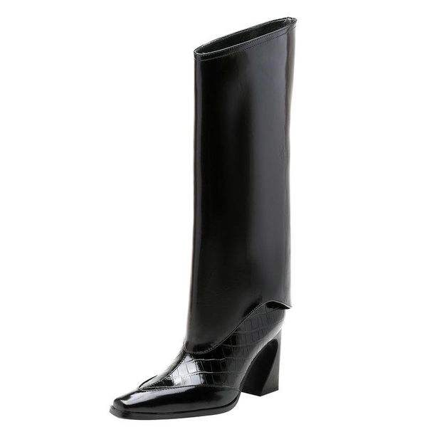 boots genuine leather women knee-high autumn winter fashion concise party casual strange heels est shoes woman, Black
boots genuine leather women knee-high autumn winter fashion concise party casual strange heels est shoes woman, Black
