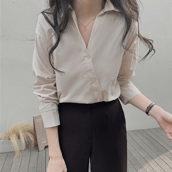 women's blouses & shirts women spring summer buttons chic elegant oversize office korean style lady wild i6lm, White
women's blouses & shirts women spring summer buttons chic elegant oversize office korean style lady wild i6lm, White