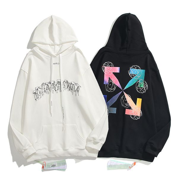 autumn winter new fashion 2021 brand off color gradient arrow graffiti hooded men's and women's sweater loose couple's shirt, Black
autumn winter new fashion 2021 brand off color gradient arrow graffiti hooded men's and women's sweater loose couple's shirt, Black