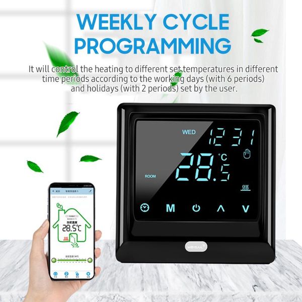 smart home control wi-fi thermostat 16a digital temperature controller weekly circulation programmable underfloor heating app remote
smart home control wi-fi thermostat 16a digital temperature controller weekly circulation programmable underfloor heating app remote