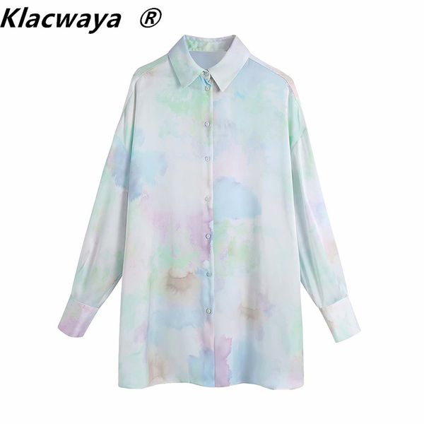 women fashion tie-dye print loose cozy blouses vintage long sleeve button-up female shirts blusas chic 210521, White
women fashion tie-dye print loose cozy blouses vintage long sleeve button-up female shirts blusas chic 210521, White