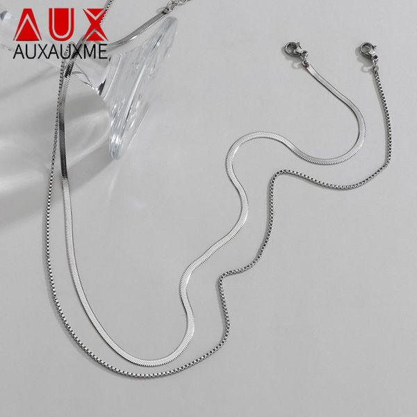 chains auxauxme fashion double layer snake chain necklace stainless steel never fade color men women party jewelry gifts, Silver
chains auxauxme fashion double layer snake chain necklace stainless steel never fade color men women party jewelry gifts, Silver