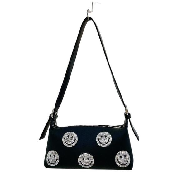 womens bag pu leather smileybags solid diamonds smile shoulder bags casual zipper underarm baguette boston z433
womens bag pu leather smileybags solid diamonds smile shoulder bags casual zipper underarm baguette boston z433