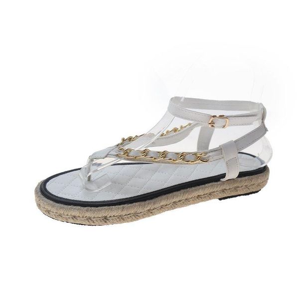 sandals vmti 2021 summer rope thick bottom flip-flop female one-word buckle metal chain low-heeled, Black
sandals vmti 2021 summer rope thick bottom flip-flop female one-word buckle metal chain low-heeled, Black