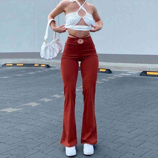 womens pants flare pants high waist trousers hollow out bandage fashion long brown y2k pant for women harajuku, Black;white
womens pants flare pants high waist trousers hollow out bandage fashion long brown y2k pant for women harajuku, Black;white