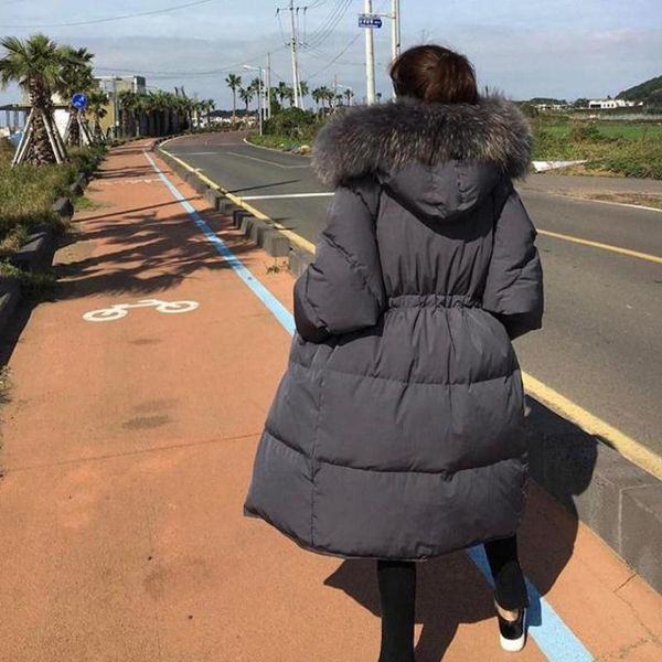 women's trench coats 2021 winter knee long section fashion ladies down jacket loose large size thick super fur collar, Tan;black
women's trench coats 2021 winter knee long section fashion ladies down jacket loose large size thick super fur collar, Tan;black