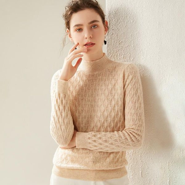 women's sweaters 100% wool knitted sweater autumn fashion turtleneck female thin elasticity long sleeve pullovers hollow out jersey, White;black
women's sweaters 100% wool knitted sweater autumn fashion turtleneck female thin elasticity long sleeve pullovers hollow out jersey, White;black