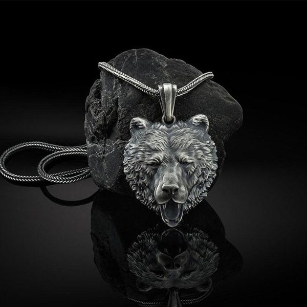 pendant necklaces ins wind domineering brown bear head necklace men's hip hop punk animal jewelry, Silver
pendant necklaces ins wind domineering brown bear head necklace men's hip hop punk animal jewelry, Silver