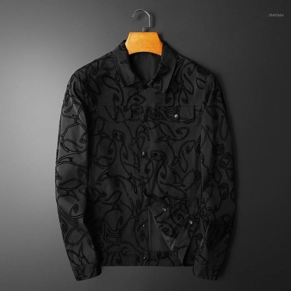 men's jackets 2021 autumn men long-sleeved business casual slim lapel black streetwear jacquard jacket vintage bomber outfit floral, Black;brown
men's jackets 2021 autumn men long-sleeved business casual slim lapel black streetwear jacquard jacket vintage bomber outfit floral, Black;brown