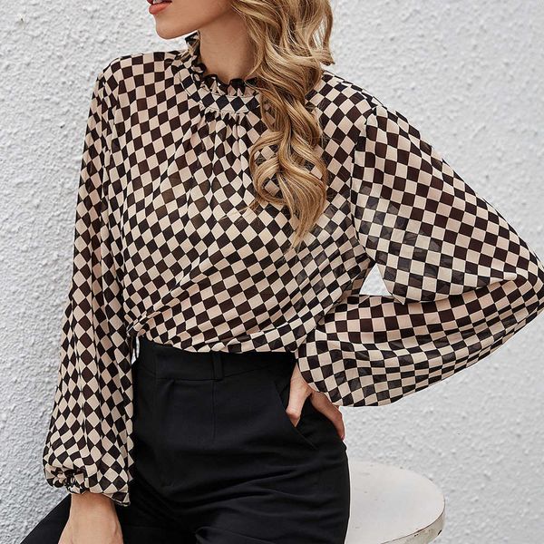 women's pants & capris western style blouse spring summer fashion temperament casual chiffon checkered round neck lantern sleeve sjen, Black;white
women's pants & capris western style blouse spring summer fashion temperament casual chiffon checkered round neck lantern sleeve sjen, Black;white