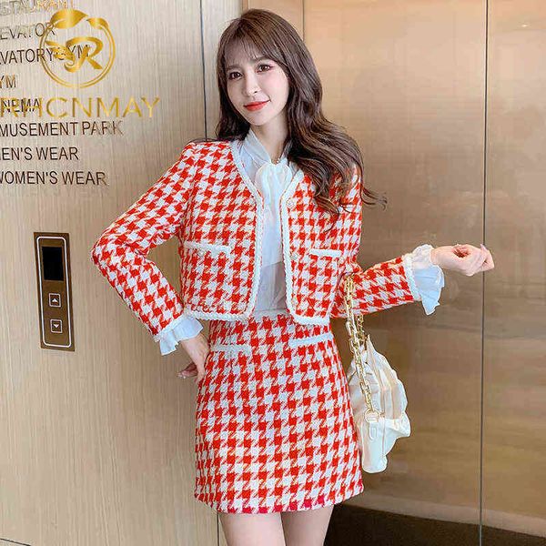 autumn women's fashion single breasted woolen coats+woolen skirts suits female vintage houndstooth pocket two piece sets 211119, White
autumn women's fashion single breasted woolen coats+woolen skirts suits female vintage houndstooth pocket two piece sets 211119, White