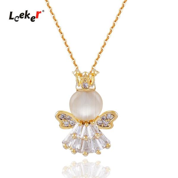 pendant necklaces leeker small opal angel necklace with cubic zircon stone gold silver color chain women accessories 802 lk2
pendant necklaces leeker small opal angel necklace with cubic zircon stone gold silver color chain women accessories 802 lk2