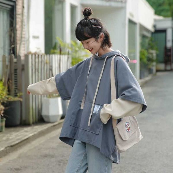 preppy hoody men women student trendy fake two-piece spring korean oversize hooded stitching long-sleeved sweatshirt streetwear 210526, Black
preppy hoody men women student trendy fake two-piece spring korean oversize hooded stitching long-sleeved sweatshirt streetwear 210526, Black