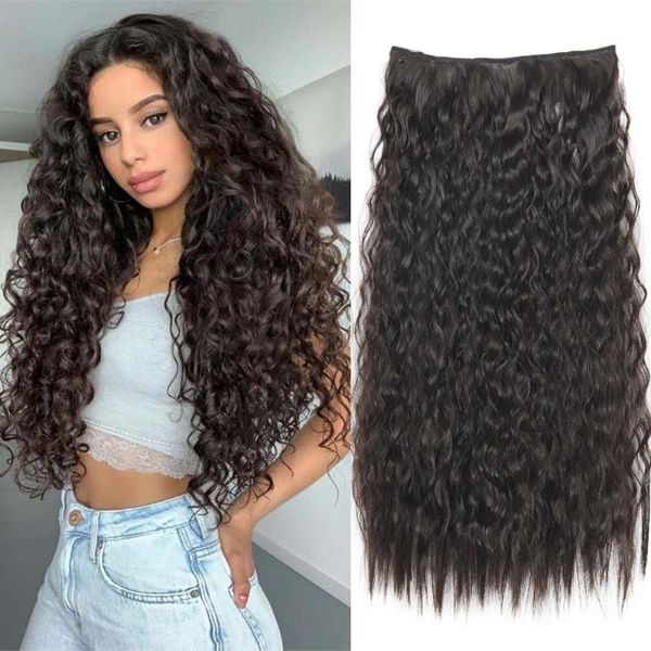 synthetic wigs xinran long wave 5 clips hair in high temperature fiber black brown hairpiece
synthetic wigs xinran long wave 5 clips hair in high temperature fiber black brown hairpiece
