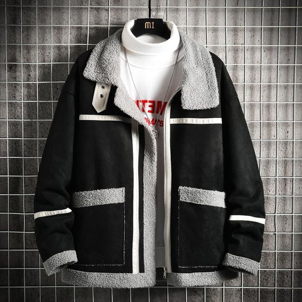 men's wool & blends 2021 men winter thick faux leather lamb fur collar jackets lady motorcycle black short zipper high street coats
men's wool & blends 2021 men winter thick faux leather lamb fur collar jackets lady motorcycle black short zipper high street coats