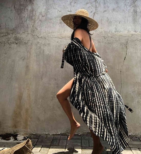 women's swimwear summer vintage kimono halo dyeing beach cover up with sashes oversized long cardigan holiday covers db0s, White;black
women's swimwear summer vintage kimono halo dyeing beach cover up with sashes oversized long cardigan holiday covers db0s, White;black