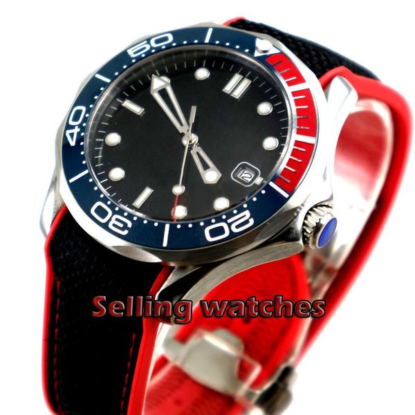 41mm light black sterile dial rubber band ceramic scarf sapphire glass date mechanical automatic human watch, Slivery;brown 
41mm light black sterile dial rubber band ceramic scarf sapphire glass date mechanical automatic human watch, Slivery;brown