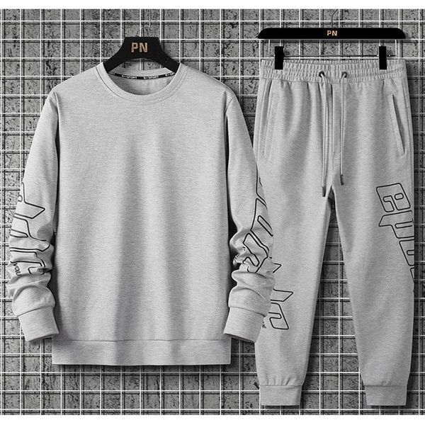 men's tracksuits autumn plus size sports suit cotton 10xl-5xl bust 156cm fashion round neck long sleeve loose wild casual, Gray
men's tracksuits autumn plus size sports suit cotton 10xl-5xl bust 156cm fashion round neck long sleeve loose wild casual, Gray