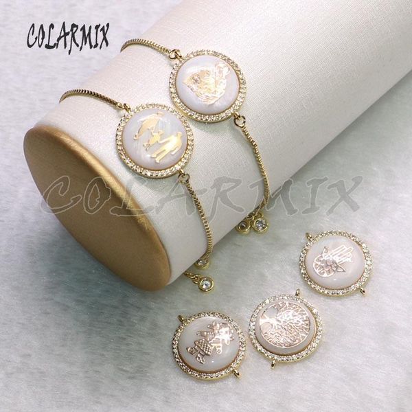 charm bracelets 12pcs white shell zircon charms bracelet fashion chain jewelry gift for lady jewerly lady9252, Golden;silver
charm bracelets 12pcs white shell zircon charms bracelet fashion chain jewelry gift for lady jewerly lady9252, Golden;silver