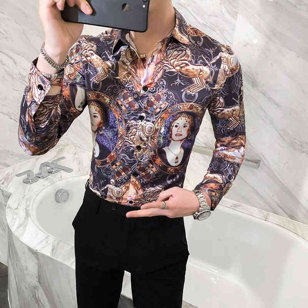 men's casual shirts british shirt long masculine clothes thin fit all digital matches tuxedo print homme blouse 4p98, White;black
men's casual shirts british shirt long masculine clothes thin fit all digital matches tuxedo print homme blouse 4p98, White;black