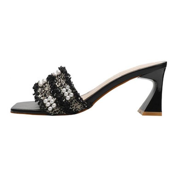 dress shoes summer slippers women string bead high heels sandals fringe strange heel for open toe, Black
dress shoes summer slippers women string bead high heels sandals fringe strange heel for open toe, Black