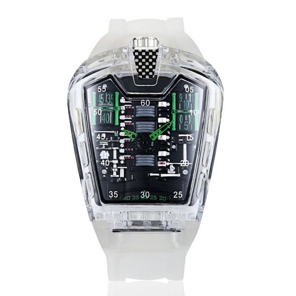 wristwatches men hollow wrist watch silicone bracelet quartz cool relogio skeleton ghost student clock, Slivery;brown
wristwatches men hollow wrist watch silicone bracelet quartz cool relogio skeleton ghost student clock, Slivery;brown