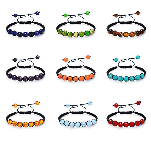 6mm natural stone handmade rope braided beaded strands charm bracelets adjustable party club decor jewelry for women men, Golden;silver
6mm natural stone handmade rope braided beaded strands charm bracelets adjustable party club decor jewelry for women men, Golden;silver