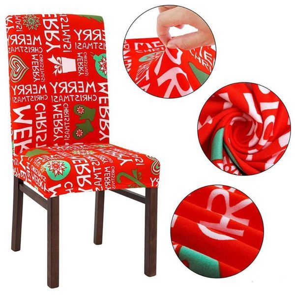 chair covers 1 piece of stretch cover with christmas pattern suitable for high backrest and easy to clean