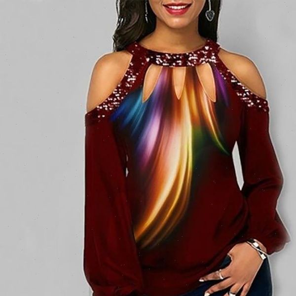 womens t shirt women summer off the shoulder cold flower print casual long sleeve round neck loose sequins, White
womens t shirt women summer off the shoulder cold flower print casual long sleeve round neck loose sequins, White