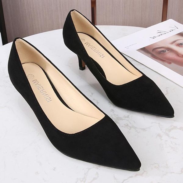 dress shoes professional high heel pumps low flock women work large size casual heels, Black
dress shoes professional high heel pumps low flock women work large size casual heels, Black