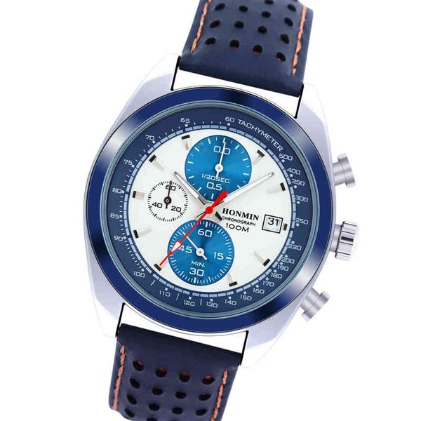men's luxury automatic quartz watch classic leather strap with gift box, Silver