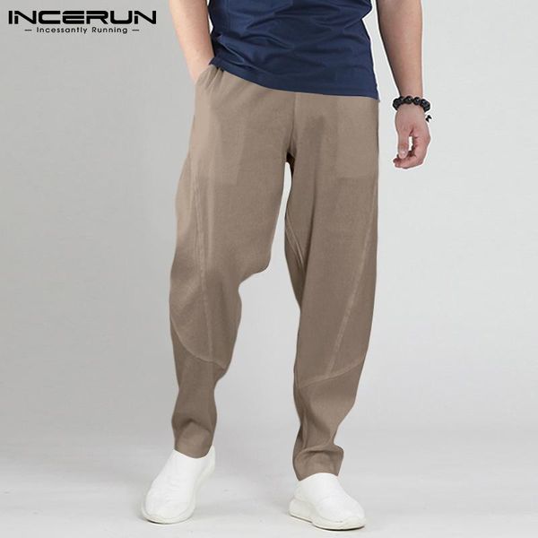 men's pants incerun korean style casual streetwear 100% cotton trousers male fashion light spring summer trouser s-5xl, Black
men's pants incerun korean style casual streetwear 100% cotton trousers male fashion light spring summer trouser s-5xl, Black