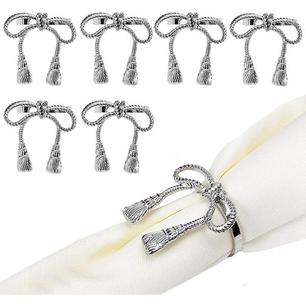 napkin rings bowknot silver leaf set of 6, holder ring for birthday party festival wedding table decoration
napkin rings bowknot silver leaf set of 6, holder ring for birthday party festival wedding table decoration
