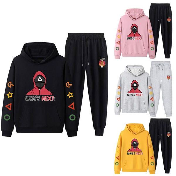 women's two piece pants squid game sportswear sets men women streetwear hip hop pullovers suit harajuku sweatshirt autumn tracksuits, White
women's two piece pants squid game sportswear sets men women streetwear hip hop pullovers suit harajuku sweatshirt autumn tracksuits, White