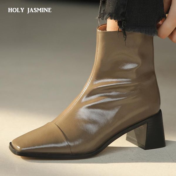 boots genuine leather women's shoes 202120 winter autumn office square heel ankle 34-40 size toe 6cm high heels booties, Black
boots genuine leather women's shoes 202120 winter autumn office square heel ankle 34-40 size toe 6cm high heels booties, Black