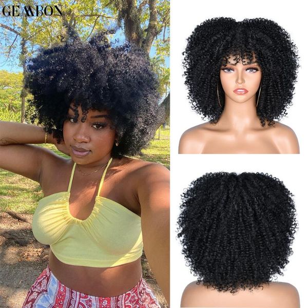 synthetic wigs 10" short hair afro kinky curly wig with bangs omber brown glueless high temperature cosplay for black women
synthetic wigs 10" short hair afro kinky curly wig with bangs omber brown glueless high temperature cosplay for black women