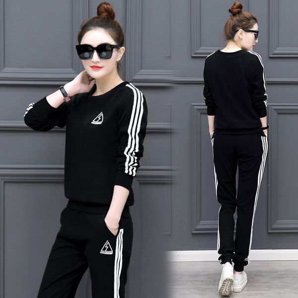 women's tracksuits spring and autumn korean sportswear suit casual loose show thin sweater fashion two piece set trend, Gray
women's tracksuits spring and autumn korean sportswear suit casual loose show thin sweater fashion two piece set trend, Gray