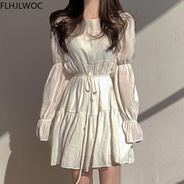 casual dresses chic korea feminine japanese style girls women cute party date flare sleeve solid white dress, Black;gray
casual dresses chic korea feminine japanese style girls women cute party date flare sleeve solid white dress, Black;gray